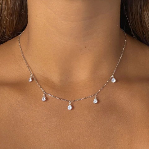 cadena con cubics colgantes (cod c306)