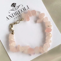 Pulsera de escallas de cuarzo rosa