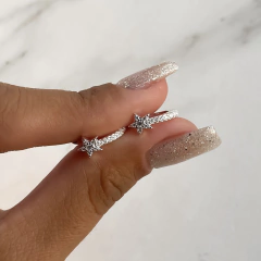 cuff estrella con cubics UNIDAD (cod ar504) - comprar online