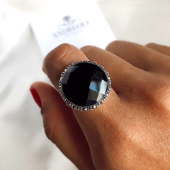 Imagen de Anillo centro Ónix (cod an230)