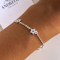 pulsera con estrellas y cubics (cod p045) en internet