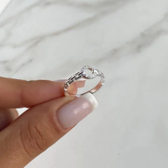 anillo centro circulo con cubics (cod an372) - comprar online