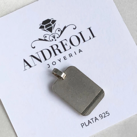 Medalla Rectangular de Plata 925