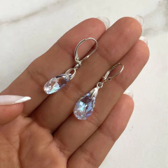 aros brisura con colgante cristal austriacos (cod ar475) en internet