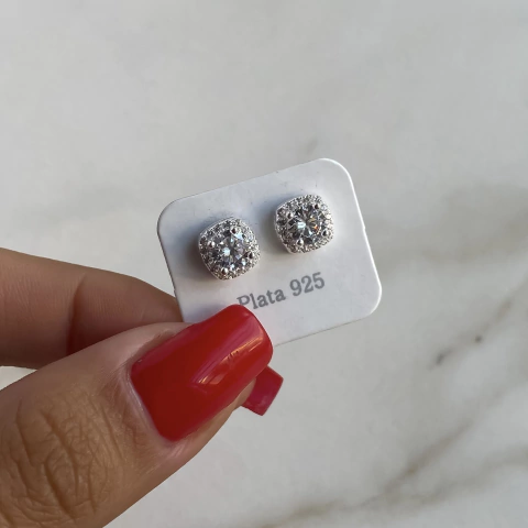 aros pasante con cubics (Cod ar618)