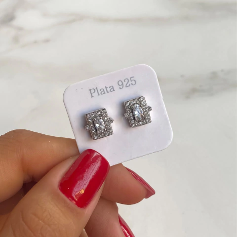 Aros con cubics engarzados (cod ar364)