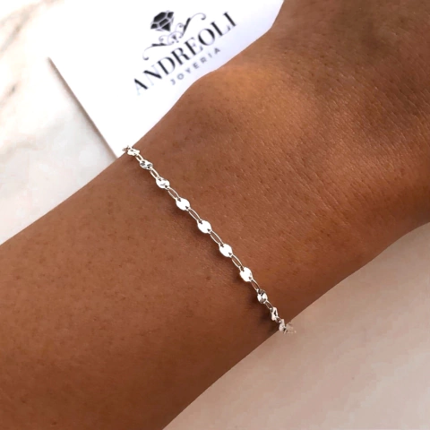 pulsera con eslabones facetados