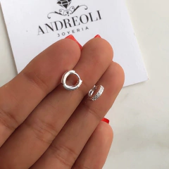 argollas con cubics diam 0.9 cm (cod ar153) - comprar online