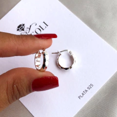 Argollas Facetadas diam 1.7 cm de Plata 925 - comprar online