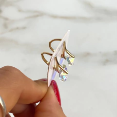 aros brizura con cirstal de austria corazon 10 mm aurora boreal (cod ar384) - tienda online