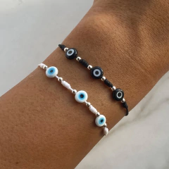 pulseras de hilo para compartir regulables con ojo turco