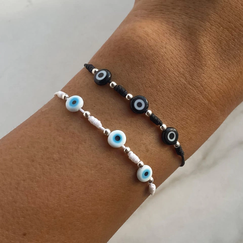 pulseras de hilo para compartir regulables con ojo turco