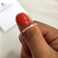 Anillo sin fin con cubics tipo Pandora de Plata Rose (cod an122)