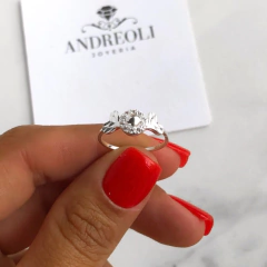 anillo facetado con cubics (cod an237) - comprar online