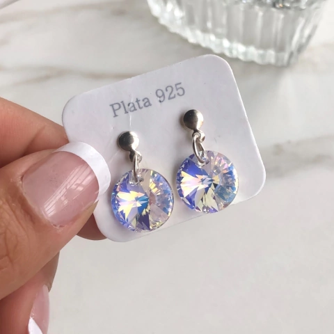 aros con colgante Cristales de Austria (cod ar331)