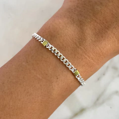 pulsera de plata y oro (cod p279) en internet