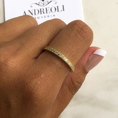 anillo sin fin plata gold (cod an161)