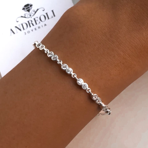 pulsera eslabones doble cubic (cod p003)