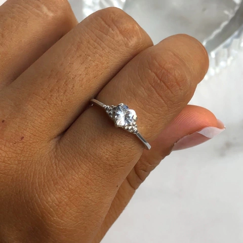 anillo solitario cubic corazon (cod an199)