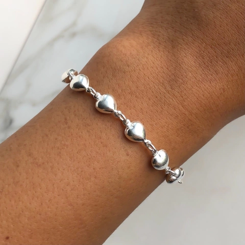 pulsera de corazones inflada (cod p076)