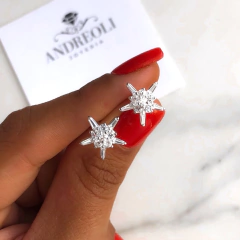 Aros Estrella de cubics (cod ar222)