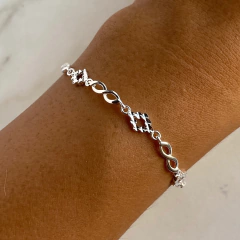 pulsera con infinitos facetada (cod p129)