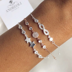 Pulseras con cubics engarzados