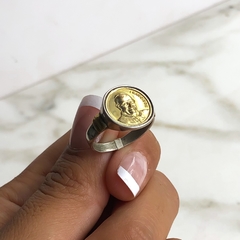 anillo papa francisco plata y oro (cod an267) en internet