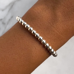 pulsera de bolitas de plata (cod p093)