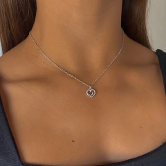 conjunto corazon con cubics (cod c340) - comprar online