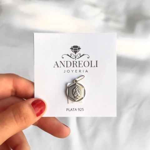 Medalla Virgen de Luján con Borde Facetado (cod di217)