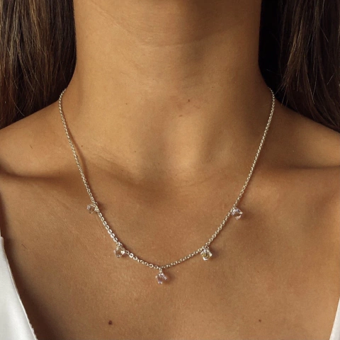 Conjunto con dijes Cristales de Austria (Sw)(Cod C115)