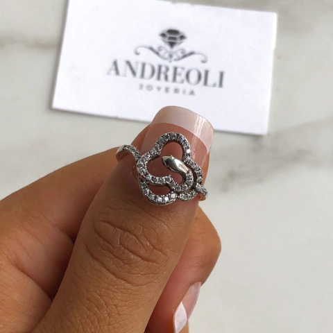 anillo serpiente con cubics (cod an172)