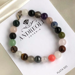 Pulsera con piedras naturales varias 6mm (cod p203)