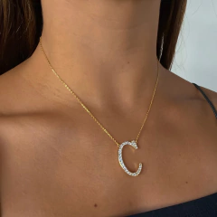 conjunto maxi inicial c con cubics de plata Gold (cod c287) - comprar online