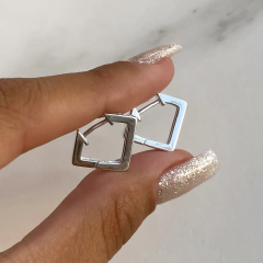 argollas forma diamante con cubics (cod 508) - comprar online