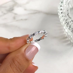 anillo sin fin con estrellas y cubics (cod an319) en internet