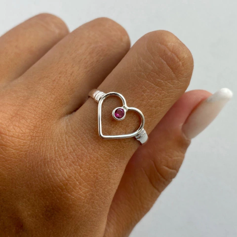 anillo corazon calado con cubics (cod an396)