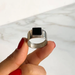 anillo con piedra onix (cod an339)