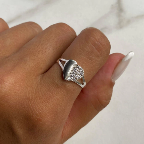 anillo corazon con cubics (cod an394)