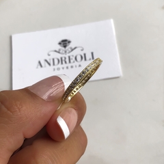anillo sin fin plata gold (cod an161) en internet