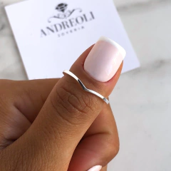 anillo medio sin fin y cubic multicolor (an144) - ANDREOLI JOYERIA 