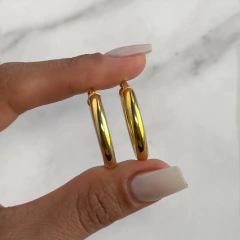 argollas de plata gold diametro 2.5 cm (Cod ar837) en internet