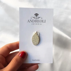 Medalla Oval Virgen de la Medalla Milagrosa plata y oro (cod di225) - comprar online