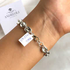 pulsera eslabón Gucci plata inflada (cod p026) en internet