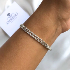 Pulsera eslabón bismarck (cod p085) en internet