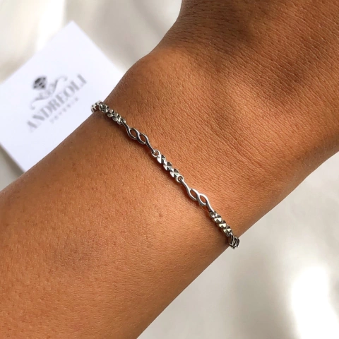 Pulsera diseño exclusivo facetada (cod p004)