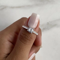 Anillo medio sin fin con centro cubic (cod an577) - comprar online