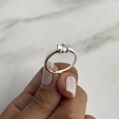 Anillo medio sin fin con centro cubic (cod an577) en internet