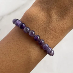 pulsera de amatista 6mm (Cod p216)